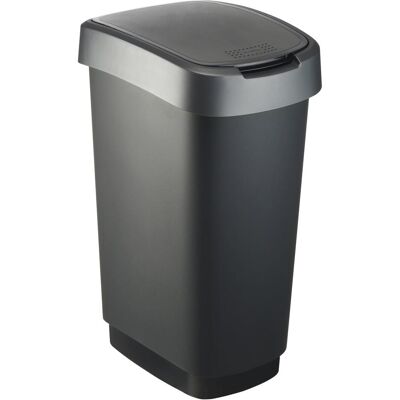 Rotho Twist, Pattumiera, Nero, Grigio Rotho Twist, Pattumiera, Nero, Grigio
