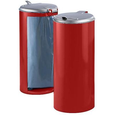VAR Raccoglitore di rifiuti in lamiera per sacco da 120 l, Pattumiera, Rosso VAR Raccoglitore di rifiuti in lamiera per sacco da 120 l, Pattumiera, Rosso