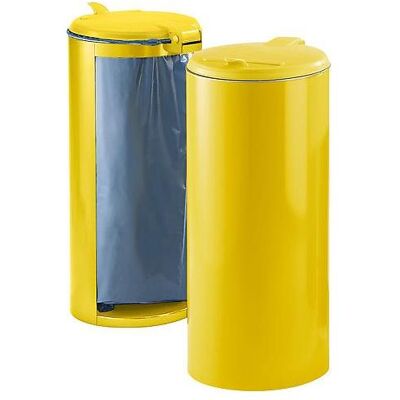VAR Raccoglitore di rifiuti in lamiera per sacco da 120 l, Pattumiera, Giallo VAR Raccoglitore di rifiuti in lamiera per sacco da 120 l, Pattumiera, Giallo