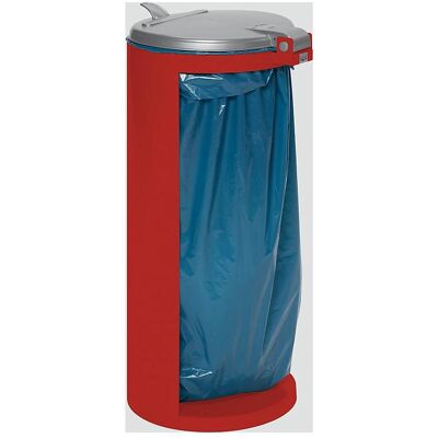 VAR Raccoglitore di rifiuti in lamiera per sacco da 120 l, Pattumiera, Rosso VAR Raccoglitore di rifiuti in lamiera per sacco da 120 l, Pattumiera, Rosso