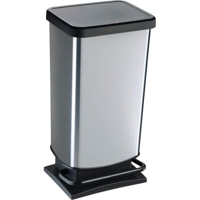 Rotho - Paso 40L - Argento - Coperchio a pedale - Cestino Rotho - Paso 40L - Argento - Coperchio a pedale - Cestino
