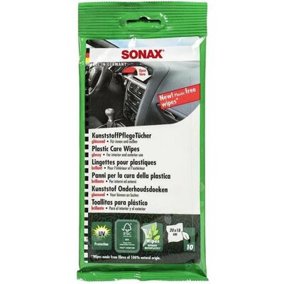 Sonax, Accessori per pulizia auto, Panni di plastica "lucidi" in confezione da 10 pezzi. Sonax, Accessori per pulizia auto, Panni di plastica "lucidi" in confezione da 10 pezzi.
