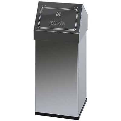 kaiserkraft Cestino per materiali riciclabili con coperchio a pressione, Pattumiera, Argento kaiserkraft Cestino per materiali riciclabili con coperchio a pressione, Pattumiera, Argento