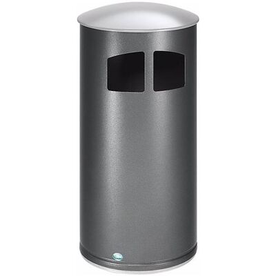 VAR Contenitore per rifiuti, 75 l, con contenitore interno, argento anticato., Pattumiera, Argento VAR Contenitore per rifiuti, 75 l, con contenitore interno, argento anticato., Pattumiera, Argento