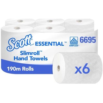 Scott Essential Slimroll Rotolo di Asciugamani Bianchi 190m - Rotolo di Asciugamani Scott Essential Slimroll Rotolo di Asciugamani Bianchi 190m - Rotolo di Asciugamani