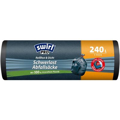 Sacchi per rifiuti pesanti Swirl - 240L - Confezione da 5 Sacchi per rifiuti pesanti Swirl - 240L - Confezione da 5