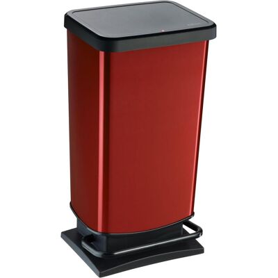 Rotho - Paso 40L - Rosso metallizzato - Bidone dei rifiuti Rotho - Paso 40L - Rosso metallizzato - Bidone dei rifiuti