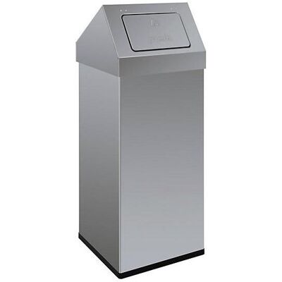 kaiserkraft Cestino per materiali riciclabili con coperchio a pressione, Pattumiera, Argento kaiserkraft Cestino per materiali riciclabili con coperchio a pressione, Pattumiera, Argento