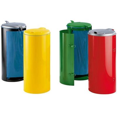 VAR Raccoglitore di rifiuti in lamiera per sacco da 120 l, Pattumiera, Giallo VAR Raccoglitore di rifiuti in lamiera per sacco da 120 l, Pattumiera, Giallo