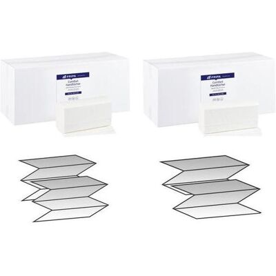 Fripa Asciugamani di carta 4052106 Comfort Zig-Zag 2-Strati 2250 Teli Fripa Asciugamani di carta 4052106 Comfort Zig-Zag 2-Strati 2250 Teli