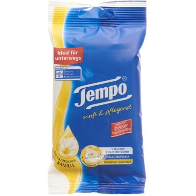 Tempo, Carta igienica, Fazzoletti da bagno Travelpack (10 pz.) Tempo, Carta igienica, Fazzoletti da bagno Travelpack (10 pz.)