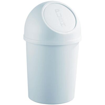 Helit Cestino per rifiuti a spinta in plastica, Pattumiera, Grigio Helit Cestino per rifiuti a spinta in plastica, Pattumiera, Grigio