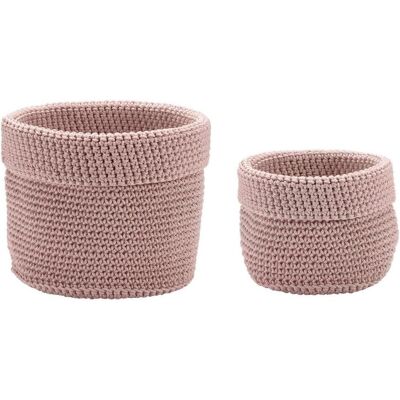 Diaqua, Cesta, Cesto di vimini rosa (16 cm, 2x) Diaqua, Cesta, Cesto di vimini rosa (16 cm, 2x)