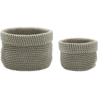 Diaqua, Cesta, Cesto di vimini taupe (16 cm, 2x) Diaqua, Cesta, Cesto di vimini taupe (16 cm, 2x)