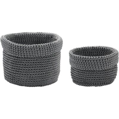 Diaqua, Cesta, Cesto di vimini grigio (16 cm, 2x) Diaqua, Cesta, Cesto di vimini grigio (16 cm, 2x)