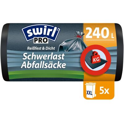Sacchi per rifiuti pesanti Swirl - 240L - Confezione da 5 Sacchi per rifiuti pesanti Swirl - 240L - Confezione da 5