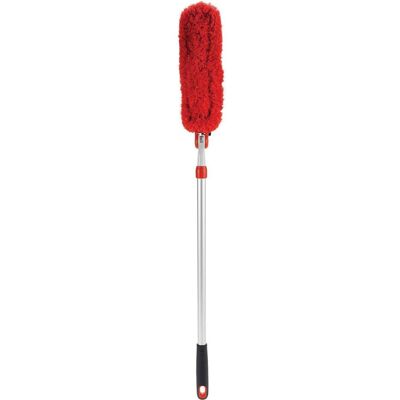OXO Spolverino in microfibra Good Grips, Utensili pulizia, Rosso, Argento OXO Spolverino in microfibra Good Grips, Utensili pulizia, Rosso, Argento