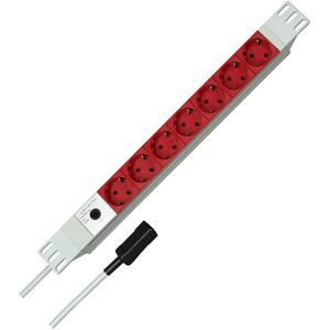 Kopp, Ciabatta multipresa, 48,26cm (19") striscia di prese a 7 vie in alluminio, con connessione IEC UPS (7x, 2 m) Kopp, Ciabatta multipresa, 48,26cm (19") striscia di prese a 7 vie in alluminio, con connessione IEC UPS (7x, 2 m)