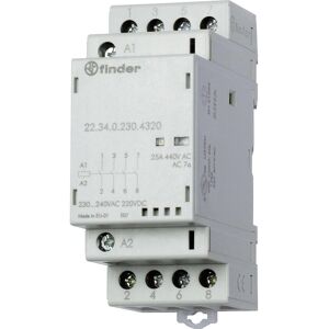 Finder 22.34.0.230.4620 Contattore - 230 V AC/DC, 2 NO + 2 NC, 25A Finder 22.34.0.230.4620 Contattore - 230 V AC/DC, 2 NO + 2 NC, 25A