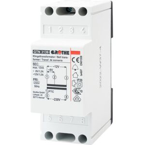Trasformatore campanello Grothe 14039 - 8V/12V AC, 1.5A Trasformatore campanello Grothe 14039 - 8V/12V AC, 1.5A