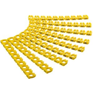 Goobay, Accessori per il collegamento dei cavi, Clip segnacavo "Lettere A-C", per cavi di diametro fino a 6 mm, 6 mm Goobay, Accessori per il collegamento dei cavi, Clip segnacavo "Lettere A-C", per cavi di diametro fino a 6 mm, 6 mm
