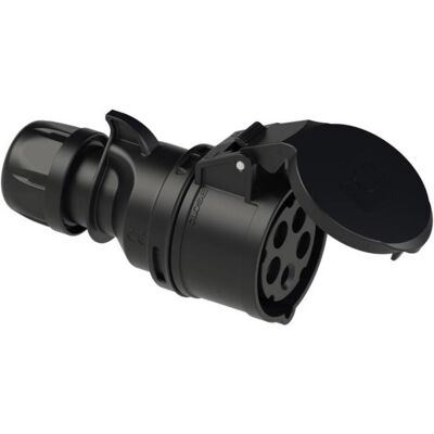 PCE Turbo Shark 215-6ttx Combinatore CEE - 16A, Nero, IP44 PCE Turbo Shark 215-6ttx Combinatore CEE - 16A, Nero, IP44