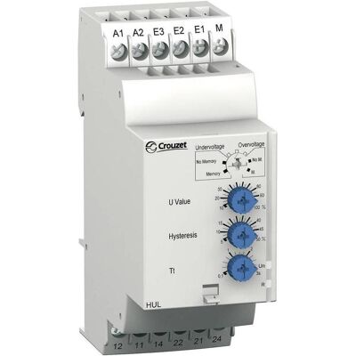 Relè di monitoraggio tensione Crouzet HUL - Controllo AC/DC - IP30/IP20 - 84872120 Relè di monitoraggio tensione Crouzet HUL - Controllo AC/DC - IP30/IP20 - 84872120