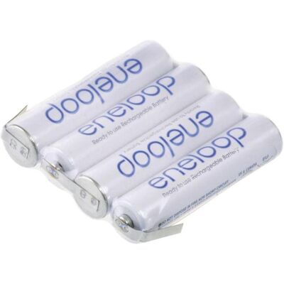 Confezione batterie AAA Panasonic eneloop - Tipo: NiMH, 4 celle, 750mAh Confezione batterie AAA Panasonic eneloop - Tipo: NiMH, 4 celle, 750mAh