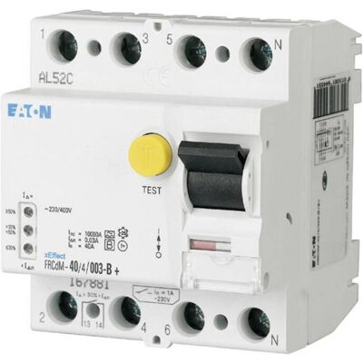 Eaton FRCDM-63/4/03-G/B+ Interruttore differenziale - 4P 63A 300mA Eaton FRCDM-63/4/03-G/B+ Interruttore differenziale - 4P 63A 300mA