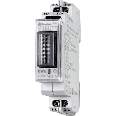 Contatore di energia monofase meccanico Finder 7E.13.8.230.0010 - Misuratore di corrente Contatore di energia monofase meccanico Finder 7E.13.8.230.0010 - Misuratore di corrente
