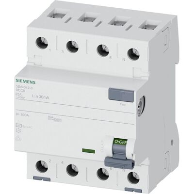 Siemens Interruttore differenziale, Interruttore FI tipo AC A 30 mA Un AC Siemens Interruttore differenziale, Interruttore FI tipo AC A 30 mA Un AC