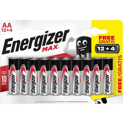 Batterie Energizer Max AA - Duratura, Anti-fusione, 10 Anni di conservazione Batterie Energizer Max AA - Duratura, Anti-fusione, 10 Anni di conservazione