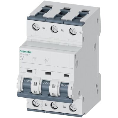 Siemens 5SY6303-7 - Interruttore 3A, 3P, 6kA - Dispositivo di protezione Siemens 5SY6303-7 - Interruttore 3A, 3P, 6kA - Dispositivo di protezione