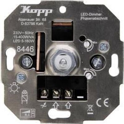 Kopp 844600004 Dimmer regolabile per LED, incandescente, alogena Kopp 844600004 Dimmer regolabile per LED, incandescente, alogena