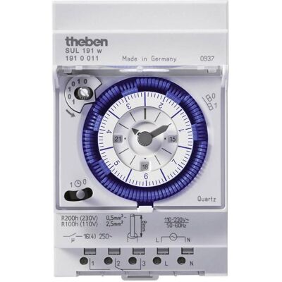 Timer meccanico Theben SUL 191 w - Programmazione settimanale Timer meccanico Theben SUL 191 w - Programmazione settimanale