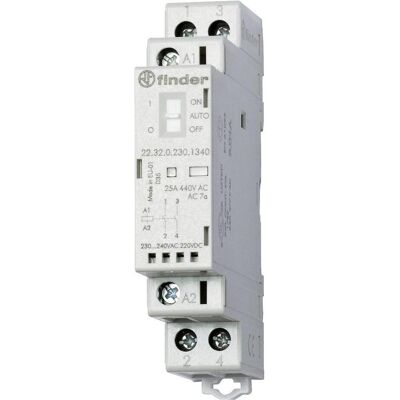 Finder - 22 Series - Bobina 12VDC - 25A NO/NC - Contattore Finder - 22 Series - Bobina 12VDC - 25A NO/NC - Contattore