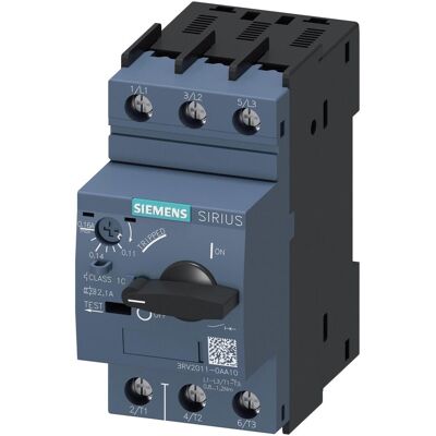 Interruttore salvamotore Siemens - 3RV2 0,11-0,16A - IP20 - 3 poli Interruttore salvamotore Siemens - 3RV2 0,11-0,16A - IP20 - 3 poli