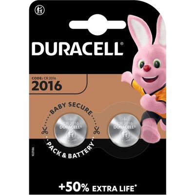 Batteria al litio Duracell CR2016N - Affidabile, 10 anni di durata Batteria al litio Duracell CR2016N - Affidabile, 10 anni di durata