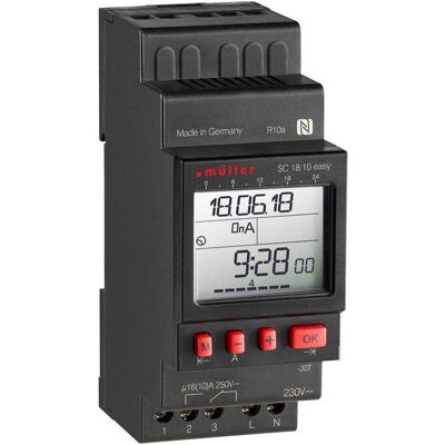 Müller SC 18.10 easy Timer - Timer digitale per guida DIN Müller SC 18.10 easy Timer - Timer digitale per guida DIN