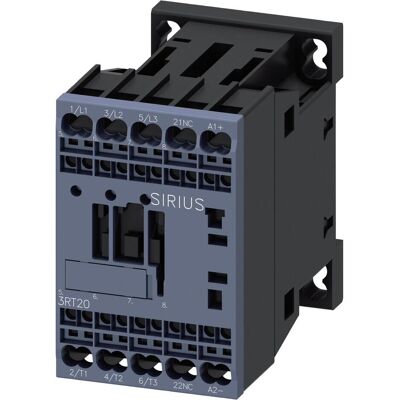 Contattore di potenza Siemens SIRIUS 3RT2 - 3 poli, 24V DC, 4kW Contattore di potenza Siemens SIRIUS 3RT2 - 3 poli, 24V DC, 4kW