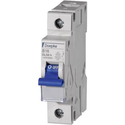 Interruttore Doepke B 6A 1p 230V - Protegge cavi Interruttore Doepke B 6A 1p 230V - Protegge cavi