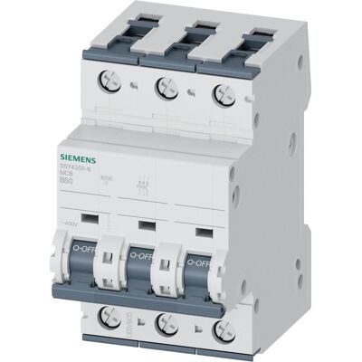 Interruttore automatico Siemens 5SY4350-6 B50A 3P 50A 400V Interruttore automatico Siemens 5SY4350-6 B50A 3P 50A 400V
