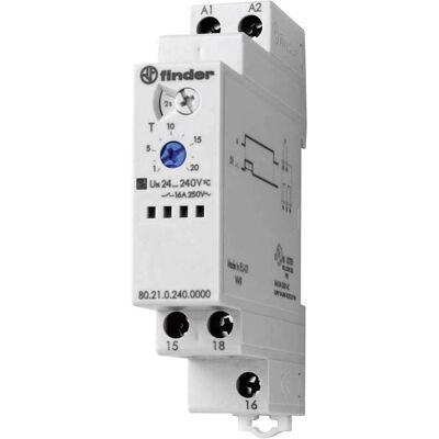 Finder 80.21.0.240.0000 Timer multifunzione a tensione multipla - 16A SPDT 400VAC Finder 80.21.0.240.0000 Timer multifunzione a tensione multipla - 16A SPDT 400VAC