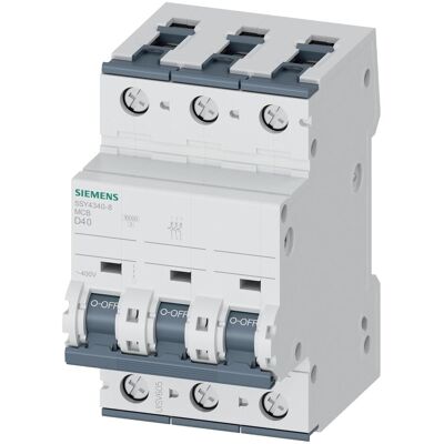 Siemens Interruttore 3P 40A Curva D - Industriale & Residenziale Siemens Interruttore 3P 40A Curva D - Industriale & Residenziale