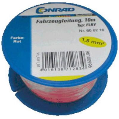 Cavo auto Conrad Components Rosso 1,5mm² - 10m Cavo auto Conrad Components Rosso 1,5mm² - 10m