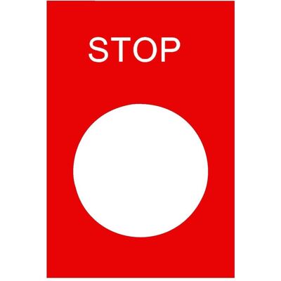 Schneider Electric ZB2BY2304 - Piastra di segnalazione rossa rettangolare per STOP DI EMERGENZA - Piastra Schneider Electric ZB2BY2304 - Piastra di segnalazione rossa rettangolare per STOP DI EMERGENZA - Piastra