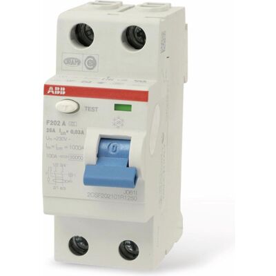 ABB, Interruttore differenziale, RCD, F 202, 2 POLI ABB, Interruttore differenziale, RCD, F 202, 2 POLI