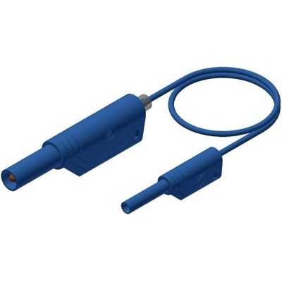 Cavo di prova Hirschmann - Blu - Connettori di sicurezza 4mm/2mm Cavo di prova Hirschmann - Blu - Connettori di sicurezza 4mm/2mm