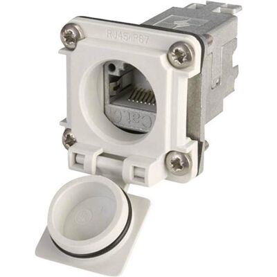 Set di flange RJ45 IP67 Telegärtner J00020A0481 - Schermato, Cat6A, Montaggio universale Set di flange RJ45 IP67 Telegärtner J00020A0481 - Schermato, Cat6A, Montaggio universale