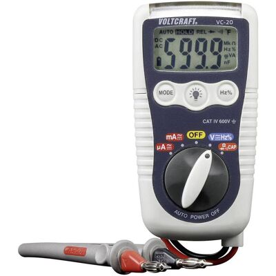 Multimetro VOLTCRAFT VC-20 - Resistente all'acqua IP54 - CAT IV 600V Multimetro VOLTCRAFT VC-20 - Resistente all'acqua IP54 - CAT IV 600V